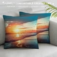 thumbnail image 3 of Chilfamy Sunset Beach Sun Pillow Covers for Couch Sofa Indoor Outdoor Pillow Case Pillowcase Soft and Durable 1PC 18x18in, 3 of 5