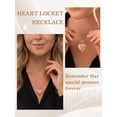 thumbnail image 4 of KeyStyle Heart Locket Necklace for Women Personalized Memorial Necklace that Holds Pictures Christmas Valentines Day Gifts for Wife, 4 of 11