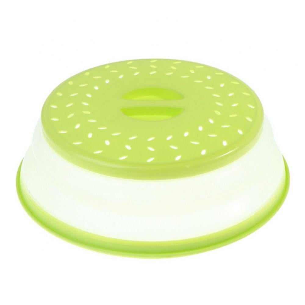 Foldable Microwave Oven Plate Cover for Food, Vented Collapsible