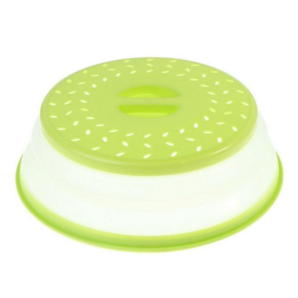 Foldable Microwave Oven Plate Cover for Food, Vented Collapsible Splatter Proof Guard, Microwave
