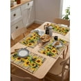 thumbnail image 4 of Watercolor Sunflower Country Stars Placemats Set of 4,Wipeable Washable Table Mats for Dining Tables,Farm Vintage Wood Board Place Mats for Kitchen Event Party Tabletop Decor, 4 of 7
