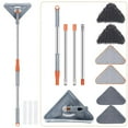 thumbnail image 1 of CNKOO 82 Inch Wall Mop with Long Handle Wall Cleaning Mop with 39.8-82 Inch Extension Pole 360° Rotatable Wall Cleaner Mops Triangle Mop Kit for Walls Ceiling Window Skirting, 1 of 6