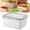 Grey, variant on Food Storage Containers for Fridge with Removable Colander,4-in-1 Household Transparent Storage Box, Rinse, Drain, And Store in One Container for Salad Berry Lettuce Vegetables