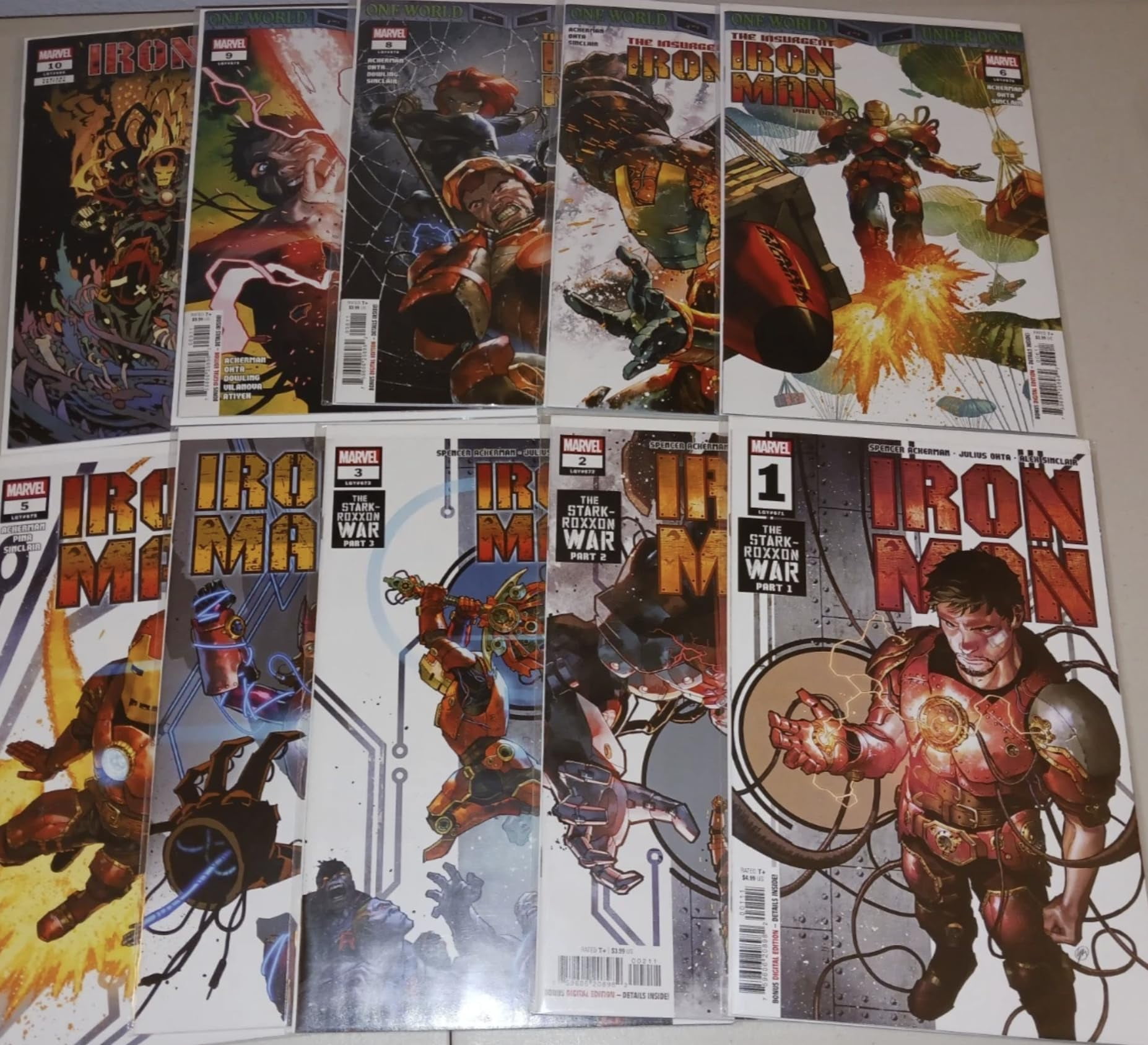 Iron Man Comic Book 10-Issue Marvel Gift Set – Collector’s Bundle Featuring Tony Stark