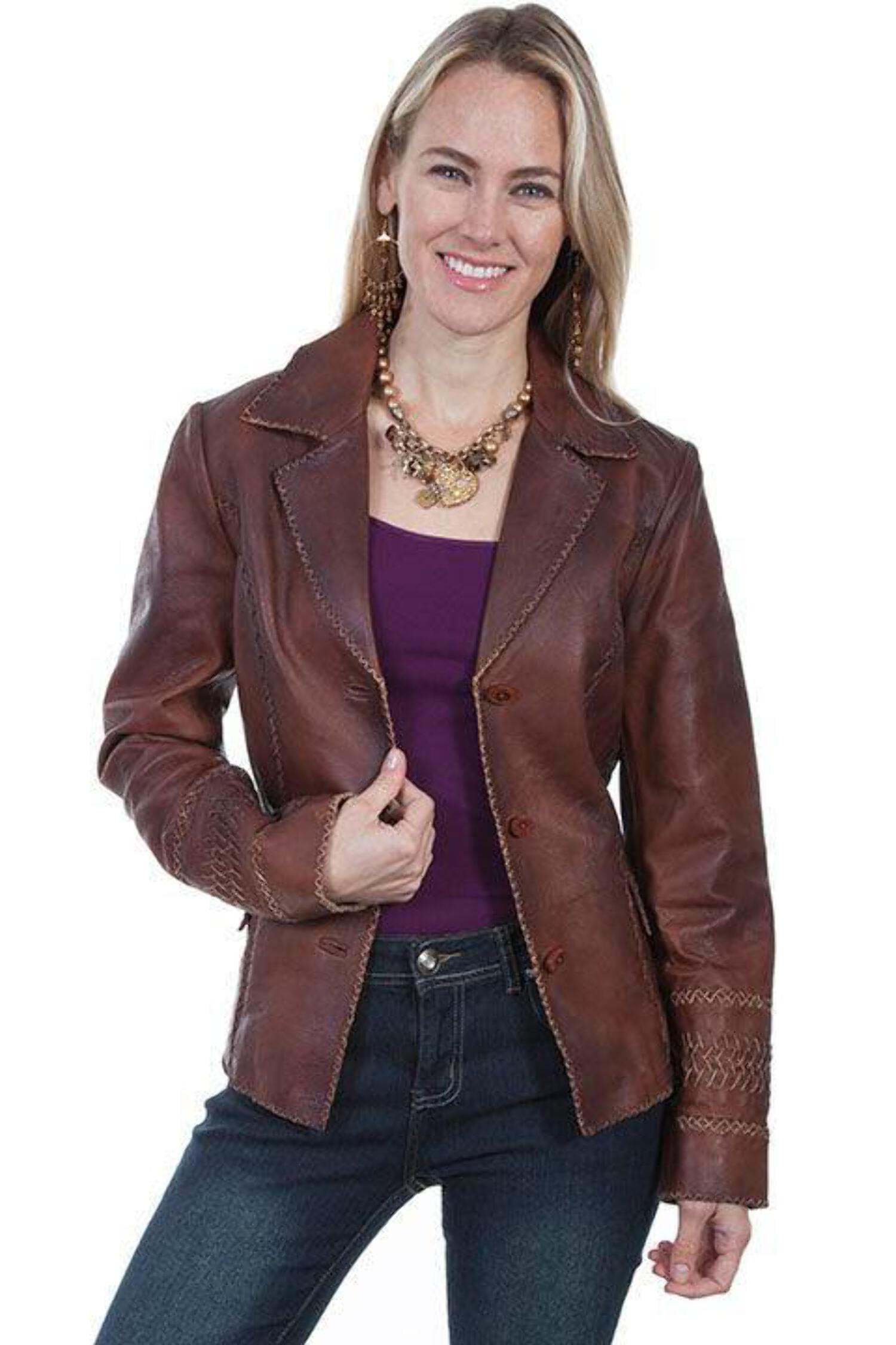 Scully Western Jacket Womens Motorcycle Asymmetrical Zip