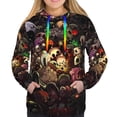 thumbnail image 2 of Lsque The Binding of Isaac Pattern Casual Women's Hoodie,Hooded Sweatshirt with Kangaroo Pocket,Pullover Hoodie with Eye-catching Drawstrings-X-Large, 2 of 8