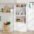 thumbnail image 4 of Patiojoy Bookshelf with Drawer 41.5" Tall Open Shelf Bookcase Freestanding Storage Cabinet Display Rack White, 4 of 9