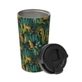 thumbnail image 2 of Fotbe Jungle Leopard Yellow Printed Insulated Travel Coffee Mug Spill Proof Leak Proof Stainless Steel Coffee Tumbler Reusable Coffee Cups with Lids Thermos, 2 of 8