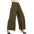 thumbnail image 1 of Pantalones largos de pierna ancha y cintura alta para mujer, 1 of 6