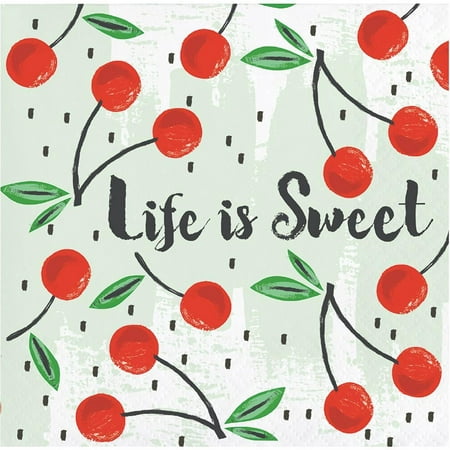 - Creative Converting Summer Fruit Beverage Napkin, 3 Ply, 24 ct