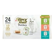 Purina Fancy Feast Petites Gourmet Wet Cat Food Variety Pack, 2.8 oz Tub (12 Pack)