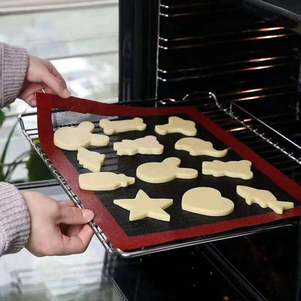 Alfombrillas para Hornear, Alfombrillas Transpirables para Hornear, Alfombrillas para Pan y Galletas, Utensilios de Cocina para Horno Microondas y Horno A Alta Temperatura