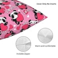 thumbnail image 3 of Pofeuu Panda Heart Valentine Print Double-sided plush pillowcase Square Throw Pillow Covers Pillows Cover for Living Room Bedroom Sofa Couch Cushion Cover（No pillow core）-18"x18", 3 of 7