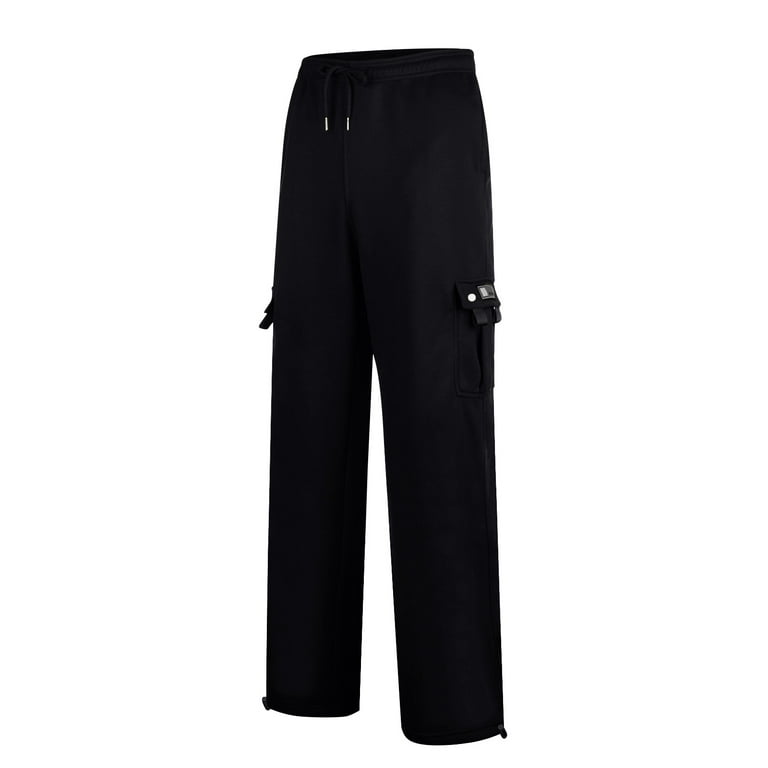 SUPREME FASHIONABLE Men's Sporty Work Pants with Button Pockets