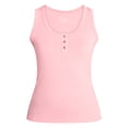 thumbnail image 6 of Time and Tru Women’s Slub Henley Tank Top, sizes XS-XXXL, 6 of 6