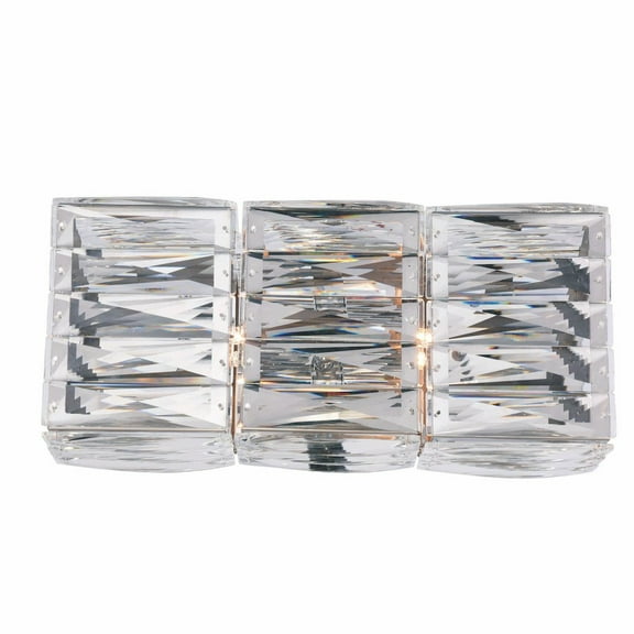 Cuvette Collection 2-Light Chrome Finish Wall Sconce, Vanity