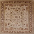 thumbnail image 1 of Ahgly Company Machine Washable Indoor Square Industrial Modern Light Copper Gold Area Rugs, 4' Square, 1 of 7