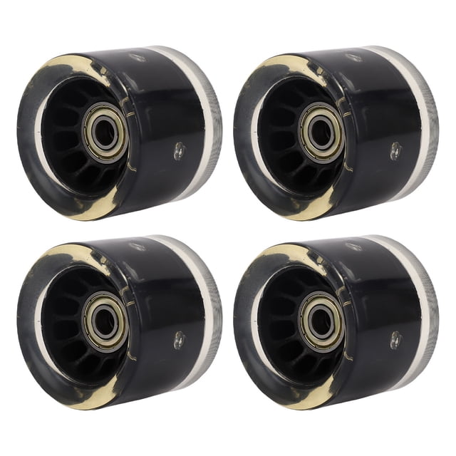 Roues et Roulements de Longboard, 4 Pcs Roues de Planche à Roulettes Remplacement Noyau Magnétique Friction Haute PU 55x45mm Roue de Planche à Roulettes Remplacement