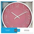 thumbnail image 2 of Hauz - Horloge Murale Ronde, Diamètre 12 Pouces, Précision Quartz, Rose, 2 of 2