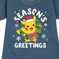 thumbnail image 3 of Pokémon - Pikachu Seasons Greetings - Youth Girls Fleece Dress, 3 of 5