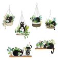 thumbnail image 2 of 2 pegatinas de hojas, pegatinas de hojas para puerta, vinilos de hojas, pegatinas de pared de dibujos animados, calcomanías de plantas verdes, 2 of 4