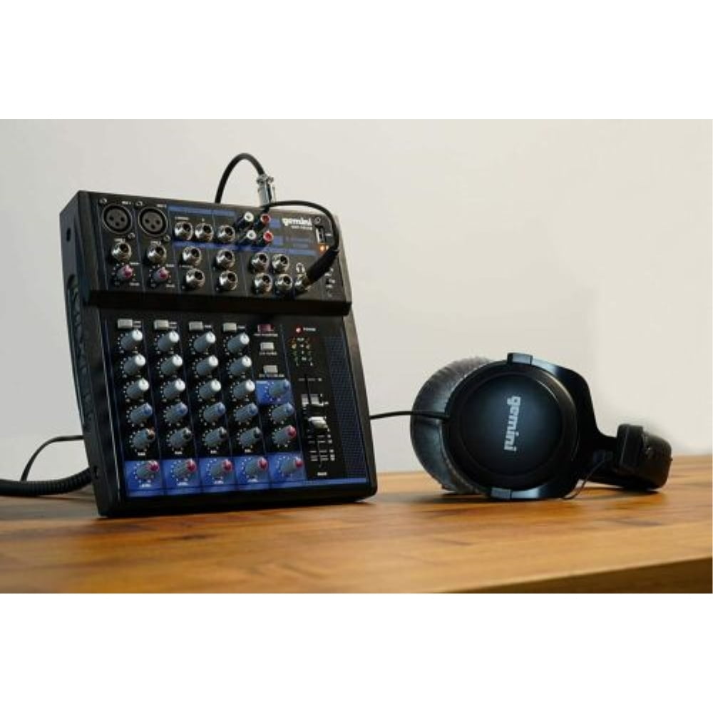 Gemini Sound GEM-08USB Pro Audio Equipment 8 Channels Live Studio Bluetooth Unpowered Mixers DJ