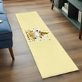 thumbnail image 3 of Yellow Gnomes 2'x6' Runner Rugs for Hallway Kitchen Bedside Non Slip Washable, Spring Bees Daisy Honey White Floral Entryway Rug Runners with Rubber Backing, Long Carpet Runner for Laundry Room, 3 of 8