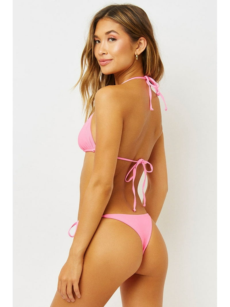 【関税込み】Frankies Bikinis ビキニ Frankies Bikinis PINK PUNCH Sky Ribbed Bikini Swim Top, US