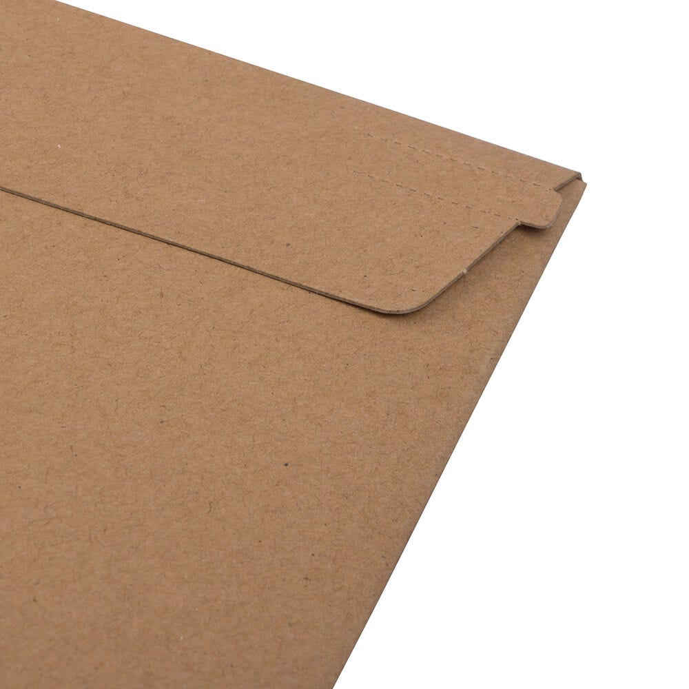 JAM Paper Photo Mailer Envelopes, 17x21, Brown Kraft, Peel & Seal, 6/Pack