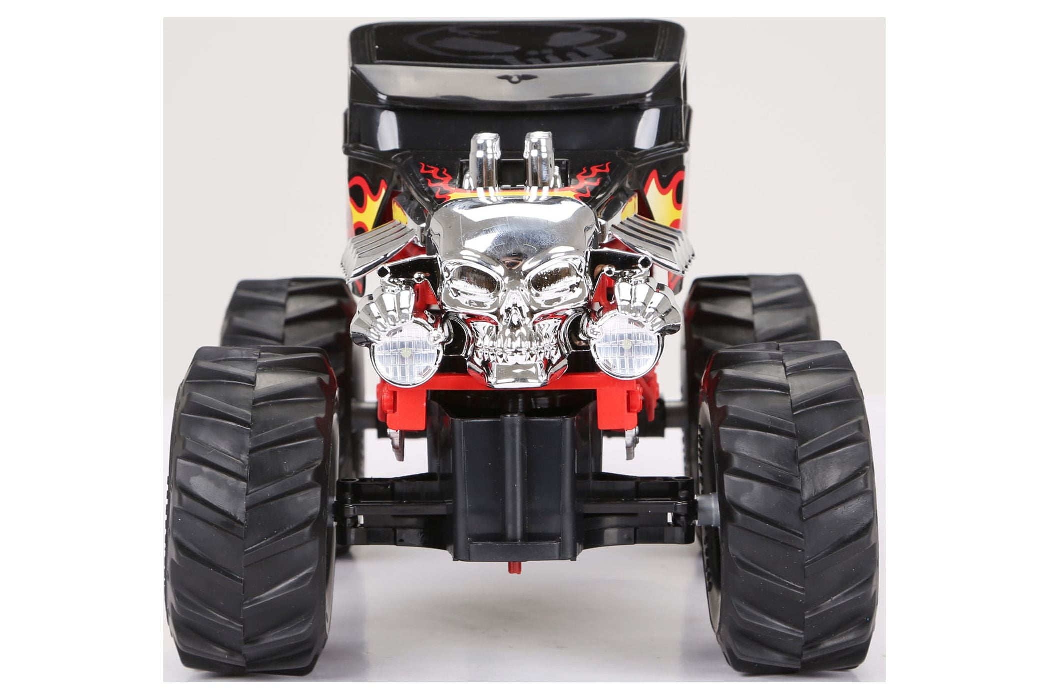  Hot Wheels RC Monster Trucks Bone Shaker in 1:15 Scale,  Remote-Control Toy Truck with Terrain Action Tires : Toys & Games