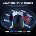 thumbnail image 2 of RHEA- Eksa Em200 Customizable Gaming Mouse 1200 Dpi 2 Covers (Black & White) New, 2 of 6