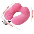 thumbnail image 2 of WNFJR Inflatable Travel Neck Pillow for Airplane Sleeping, Adjustable Blow Up Neck Support Air Pillow Traveling on Plane Long Flights Washable, 2 of 3