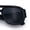 Black Frame - Black Lens, variant on Thick Plastic Aviator Sunglasses with Cutout Bridge