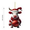 thumbnail image 3 of dajkiuy Cute Cartoon Cow Car Pendant Home Tree Decoration, Christmas Tree Ornament, Home Decor,Cartoon Cow Decorative Hanging Ornament,Cute Tree Ornament Pendant,Acrylic Highland Cow Pendants, 3 of 4