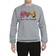 thumbnail image 3 of Peace Love Baseball Sports Unisex Crewneck Graphic Sweatshirt, Heather Grey, 3X-Large, 3 of 5