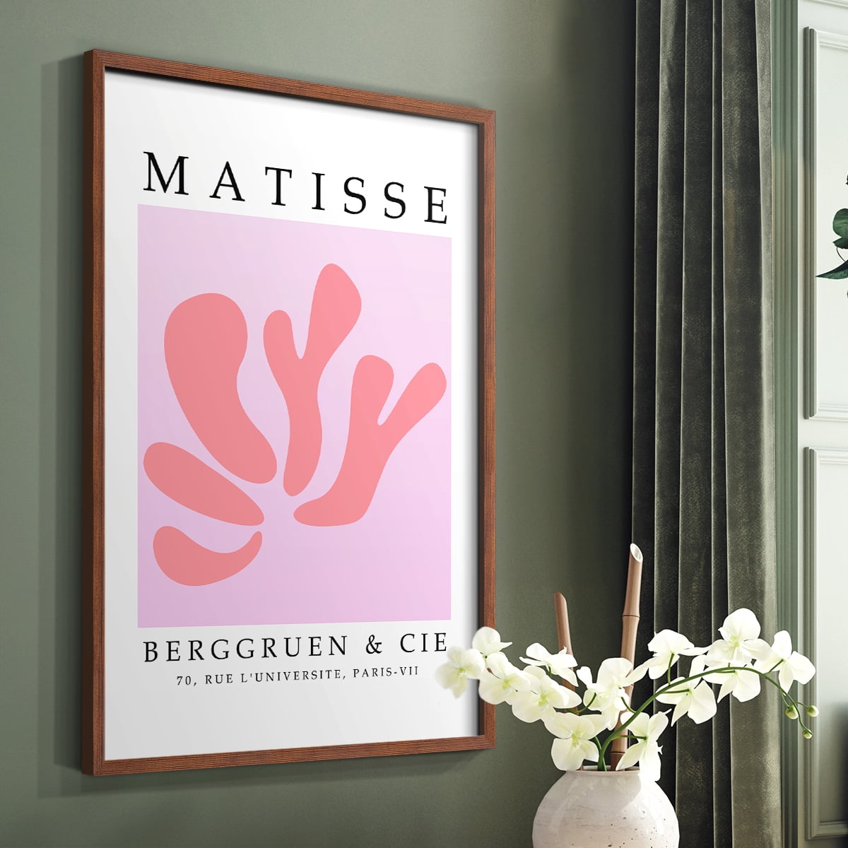 Matisse CXXXIV Framed Print in Brown Solid Wood 11 x 14 Framed Print