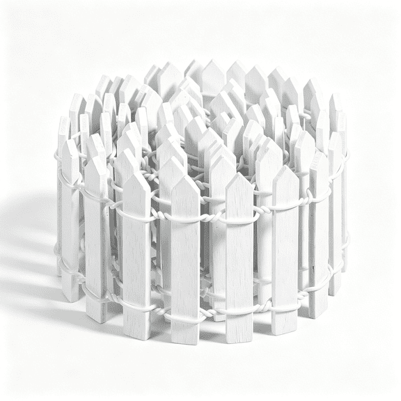 XIBUFE 35 Inches Mini Fairy Garden Fence White Decorative Picket Fence Wood Micro Landscape Miniature Accessories for Dollhouse Crafts Diorama Plant Pot Fairy Garden Small Garden-Fence Outdoor