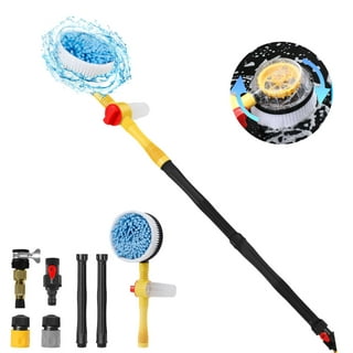 Car Cleaning Brush Car Wash Foam Brush Automatic Rotary Long Handle Cleaning  Mop