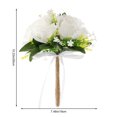 thumbnail image 3 of Inerposs Artificial Bridal Bouquet, Silk Flower Wedding Bouquet, Bridesmaids Flowers with Ribbons, Elegant Wedding Floral Arrangement, Perfect for Weddings and Anniversaries, 3 of 8