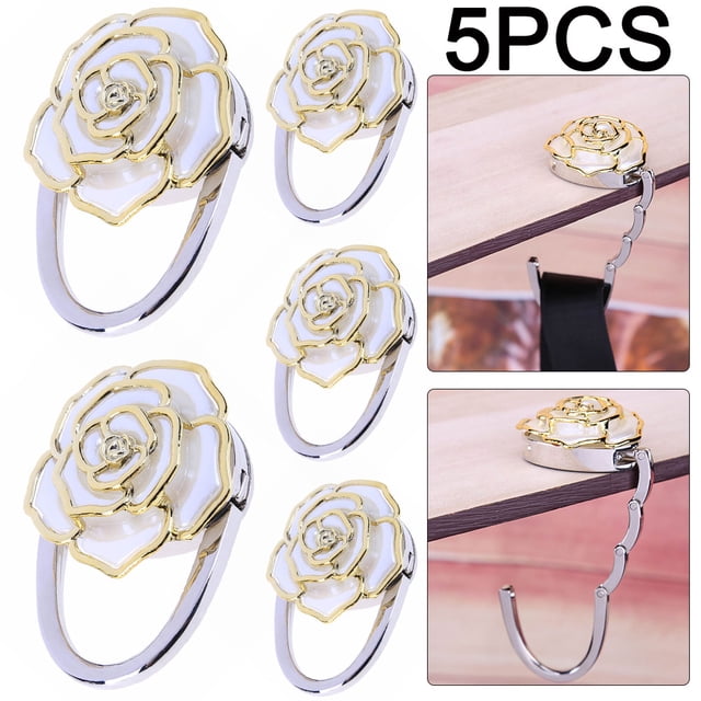 Gancho para Mesa Plegable Portátil Ygjytge Soporte para Diamantes Imitación Rosa (marfil) 5 Uds