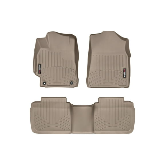 WeatherTech Custom Fit FloorLiners compatible with 2015-2017 Toyota Camry - 1st & 2nd Row, Tan