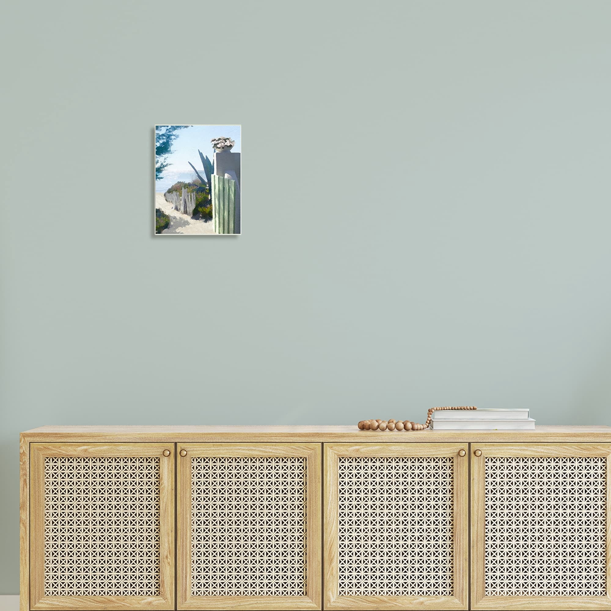 Stupell Industries Beach Shore Boardwalk Summer Ocean Sandy Breeze Painting Unframed Art Print Wall Art, Design by Noah Bay