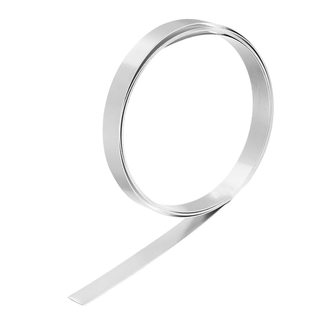 Rollo de Foil de Acero Inoxidable Uxcell 301, 0.3mm x 10mm x 1m, Rollo de Tira de Foil Estrecho de Acero Inoxidable