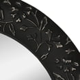 thumbnail image 4 of Verdant Bloom Black Floral Wood Farmhouse Wall Mirror, 4 of 6