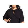 thumbnail image 3 of City Chic Womens Plus Jolie Faux Wrap Keyhole Party Dress Black 22, 3 of 4
