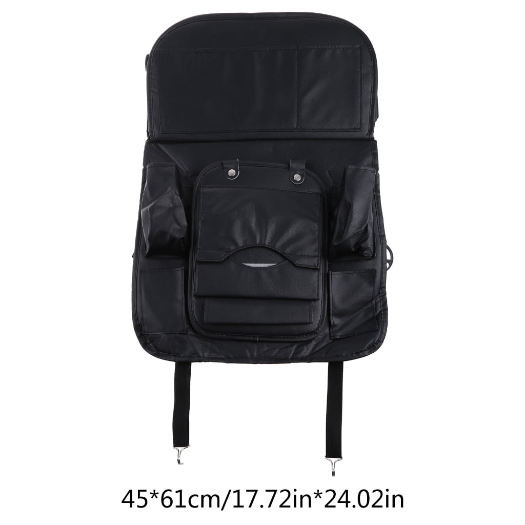 SUV Car Backseat Organizer Trash Can Protector Kick Mat Tray Foldable Dining Table with Tablet Holder Travel Accessories