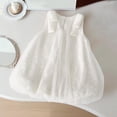 thumbnail image 5 of Girls Glitter Dress Sleeveless Crew Neck Bow Strap Midi Dresses Sparky Sequin Trendy Casual Summer Outfits (7-8 Years, Beige), 5 of 5