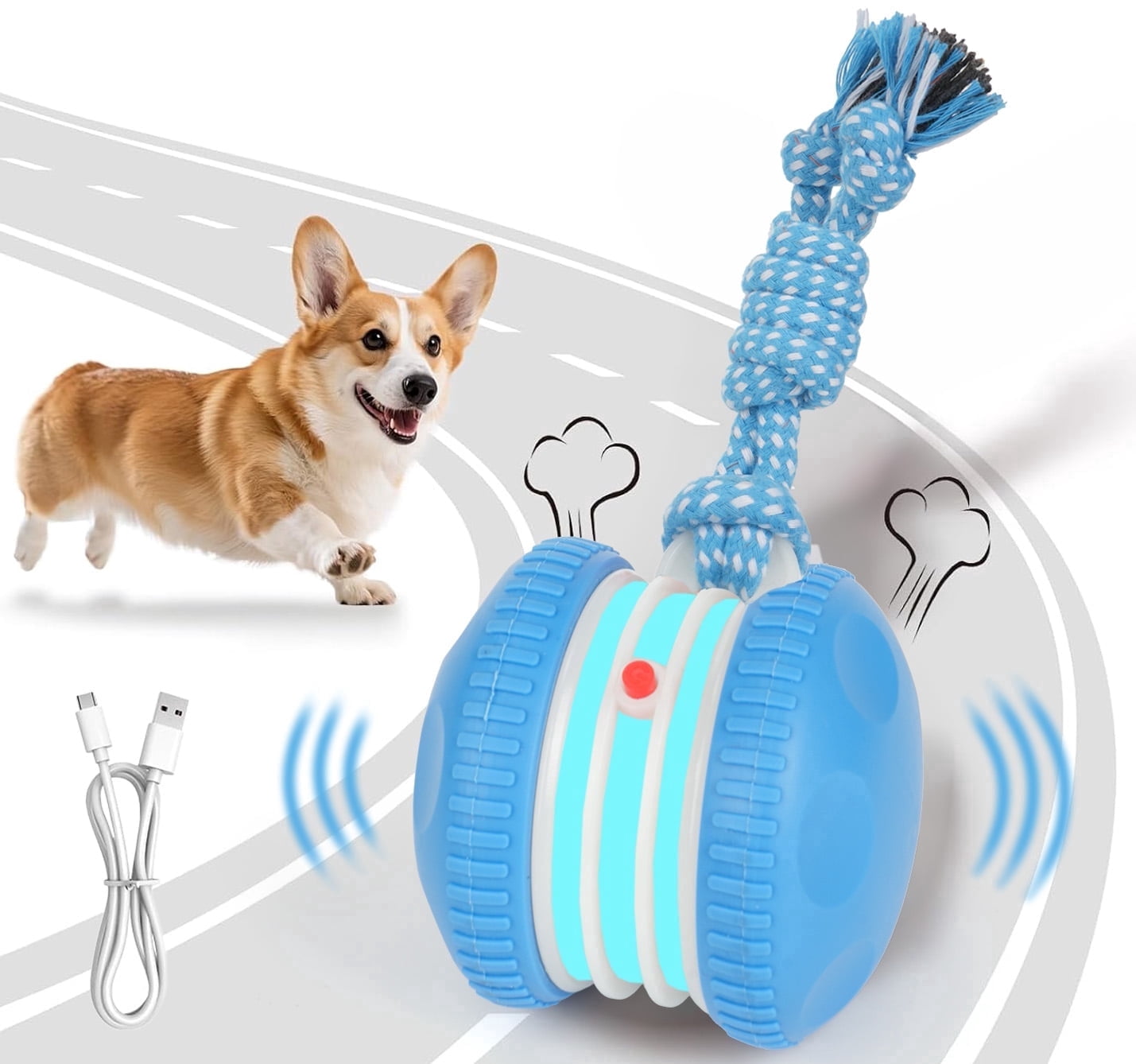 Just For Cats, Cat Toy Ball, 7 Count, Midnight Crazies Rolling Toy