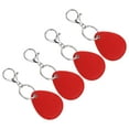 thumbnail image 1 of Unique Bargains Leather Key Fob, 4 Pack PU Leather Key Fobs Key Chain Holder for ID Key Cards, Red, 1 of 6