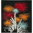 thumbnail image 6 of SAFAVIEH Soho Jared Fire Works Wool Area Rug, Black/Multi, 7'6" x 9'6", 6 of 9